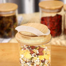 Kit 6 Potes Para Alimentos Com Tampa Bambu 200ML