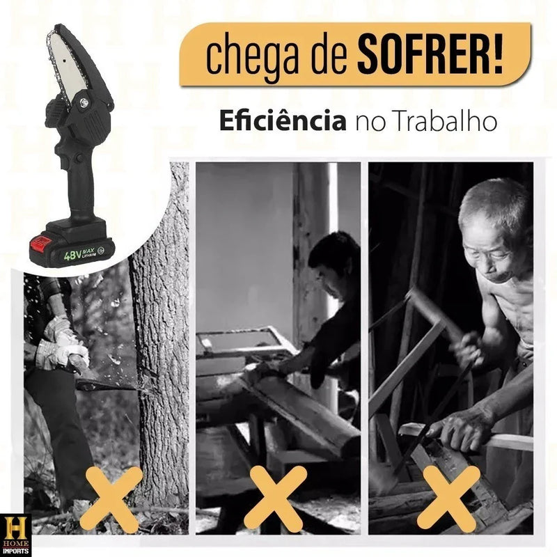 Mini Moto Serra Elétrica - Recarregável - Bivolt