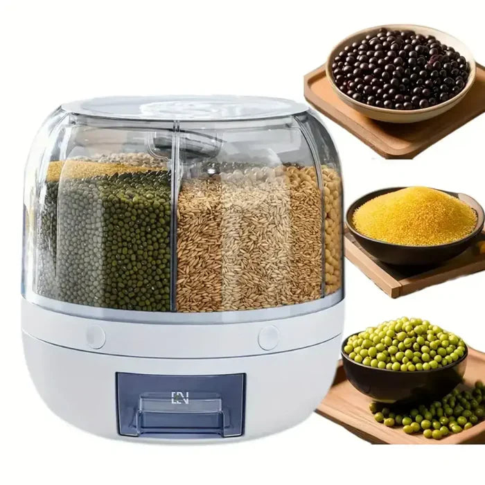 Organizador Giratório de Grãos SafeRoll™ 6 em 1