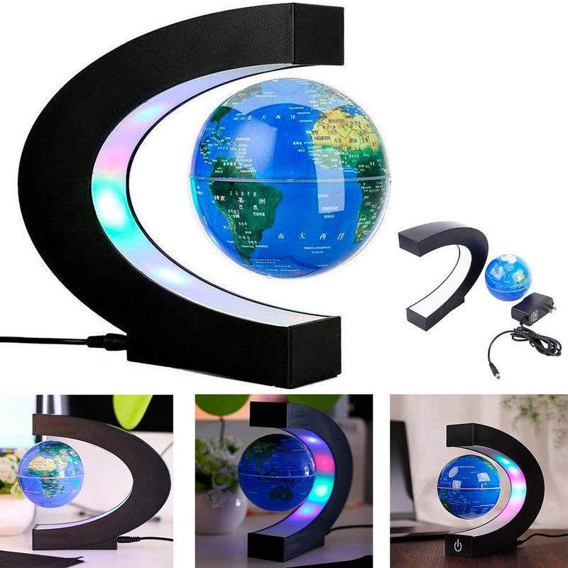 Globo Flutuante Magnético - Mapa Do Mundo