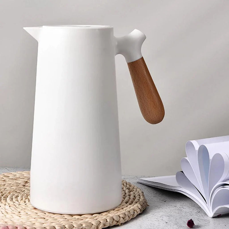 Garrafa Térmica 1L Nórdica Cabo de Madeira