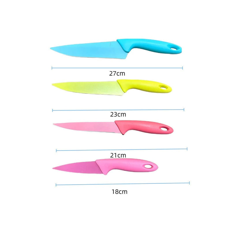 Facas Colorida De Inox Jogo - 4 Peças
