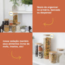 Potes de Vidro com Tampa de Bambu Oikos -  03 Pçs