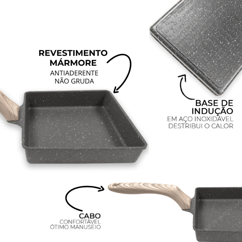 Frigideira Japonesa Antiaderente Quadrada