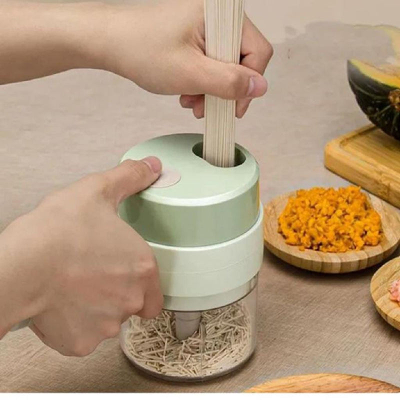 Cortador Elétrico De Legumes 4 Em 1 Sem Fio