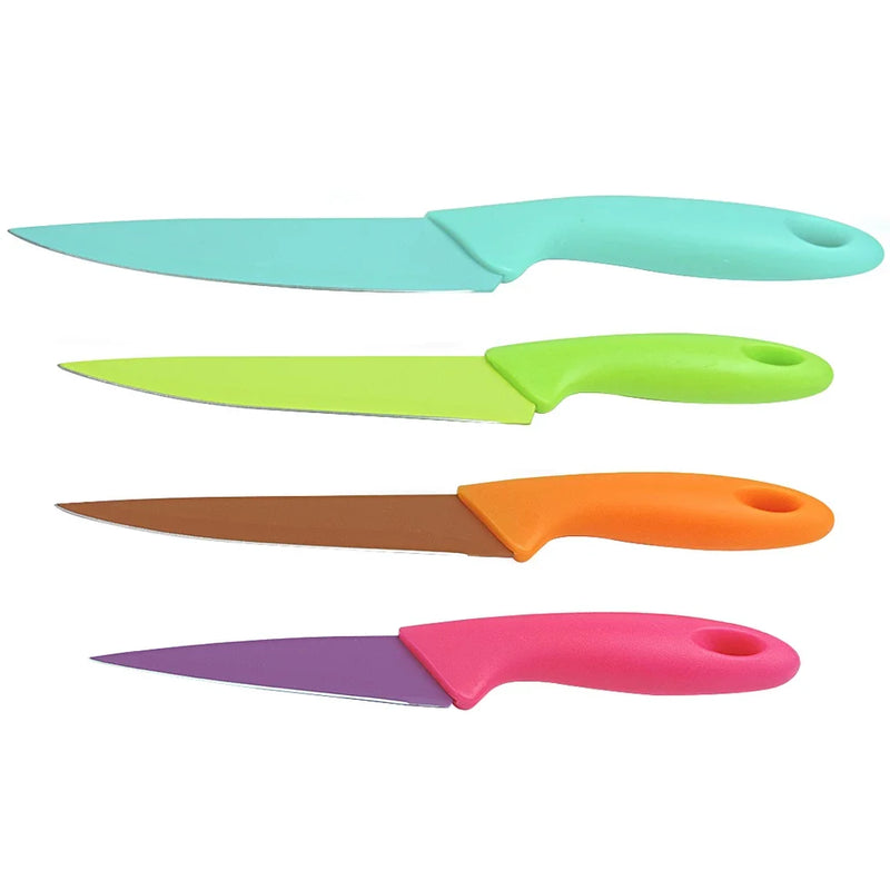 Facas Colorida De Inox Jogo - 4 Peças