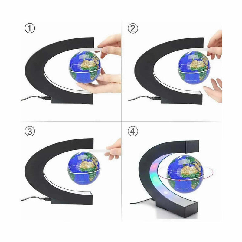 Globo Flutuante Magnético - Mapa Do Mundo