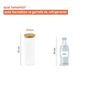 Potes de Vidro com Tampa de Bambu Oikos -  03 Pçs