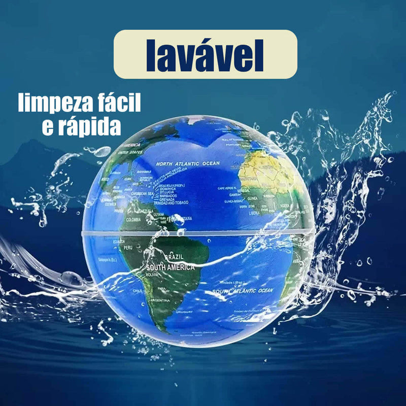 Globo Flutuante Magnético - Mapa Do Mundo