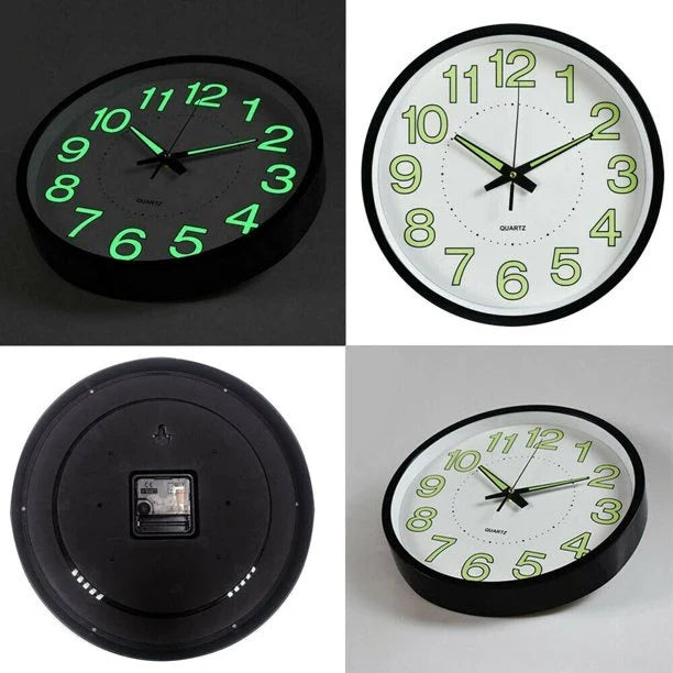 Relógio De Parede Luminoso - Brilha no Escuro - 30cm
