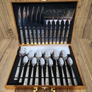 Kit Talheres Floral Dourado com 24 Peças em Aço Inox