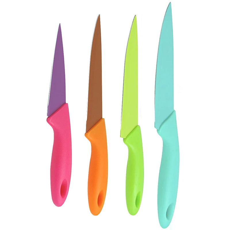 Facas Colorida De Inox Jogo - 4 Peças