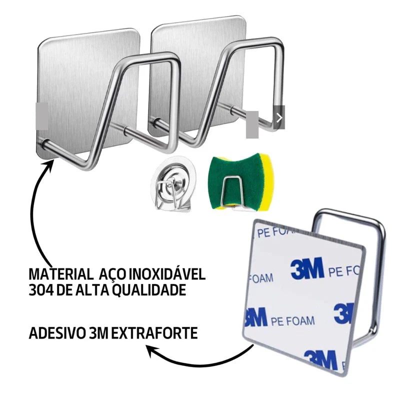 Suporte para esponja de pia interna - Aço e Inox