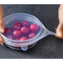 Kit C/6 Tampas Elásticas Herméticas em Silicone