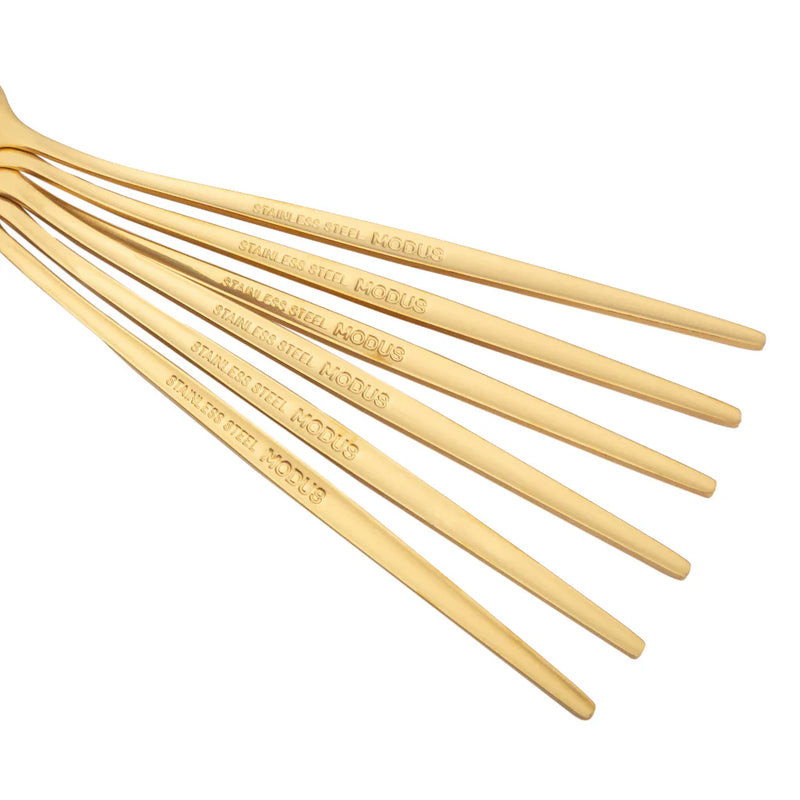 Talheres em Aço Inox Dourado - 24 Peças