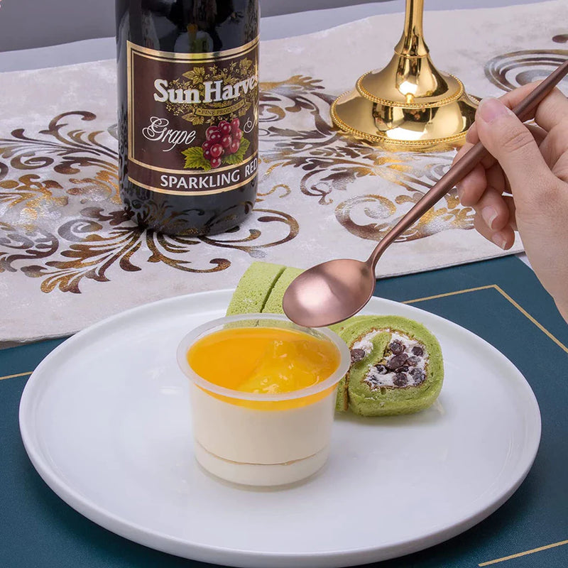 Talheres em Aço Inox Dourado - 24 Peças