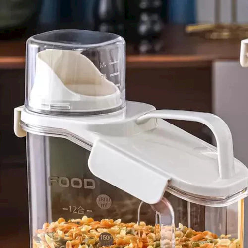 Pote Hermético De Acrílico 2.8L C/ Copo Medidor Bico Dosador Trava Super Resistente