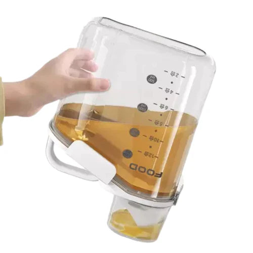 Pote Hermético De Acrílico 2.8L C/ Copo Medidor Bico Dosador Trava Super Resistente