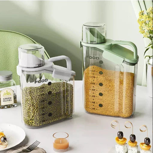 Pote Hermético De Acrílico 2.8L C/ Copo Medidor Bico Dosador Trava Super Resistente