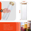 Potes de Vidro com Tampa de Bambu Oikos - 5 Pçs