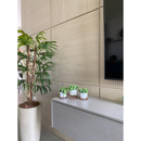 Kit 3 Vasos Com Suporte e Plantas Artificiais Inclusas