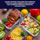 Pote de Vidro com Tampa Hermtica Click Glass - 5 Peças