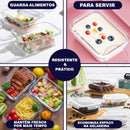 Pote de Vidro com Tampa Hermtica Click Glass - 5 Peças