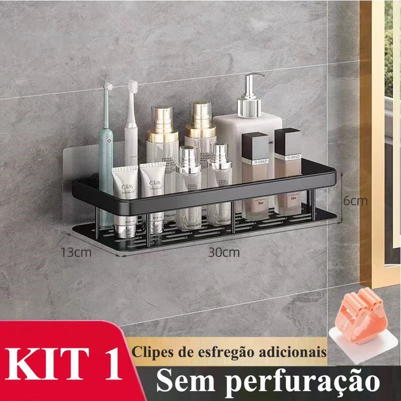 Suporte para Banheiro Sem Furo em Alumínio - Linha Premium