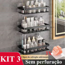 Suporte para Banheiro Sem Furo em Alumínio - Linha Premium