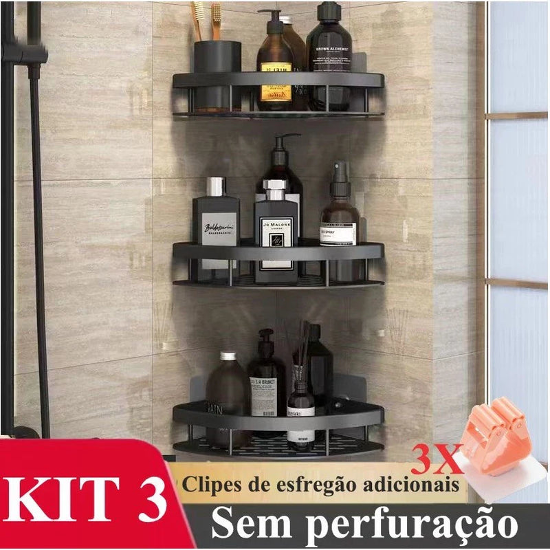 Suporte para Banheiro Sem Furo em Alumínio - Linha Premium