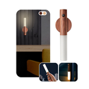 Luminaria Led Recarregável Sensor de Movimento Arandela de Madeira Minimalist Mesa Parede Magnética