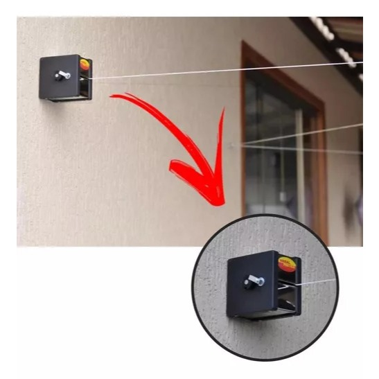 Varal de Parede Retrátil 30 metros 60kg