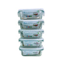 Kit 10 Potes de Vidro 370ml Hermético