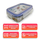 Kit 10 Potes de Vidro 370ml Hermético