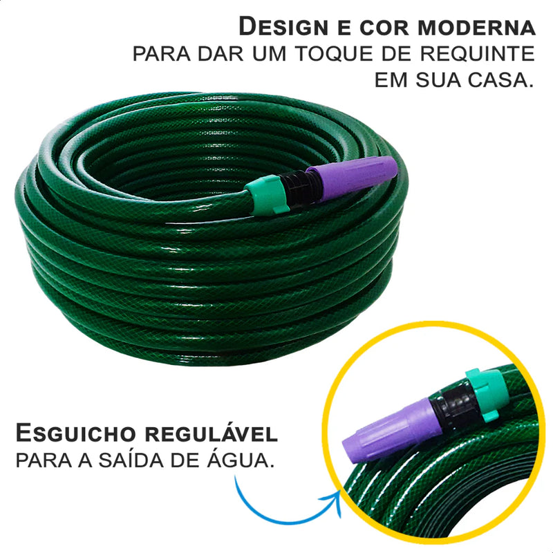 Mangueira de Jardim Trançada Poliflex Resistente e Flexível