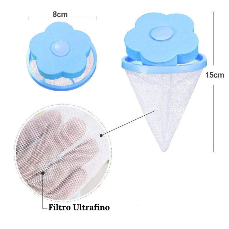 Coletor de pelos e Fiapos Flutuante Reutilizável