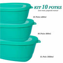 Pote com Tampa Kit 10 Peças - Tiffany