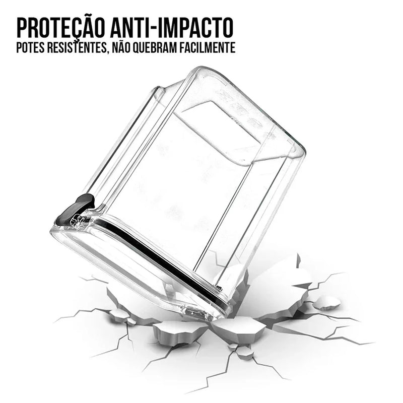 Potes Hermeticos Com Trava Empilhavel