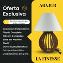 Abajur Design Com Cúpula de Mesa - 2 Peças