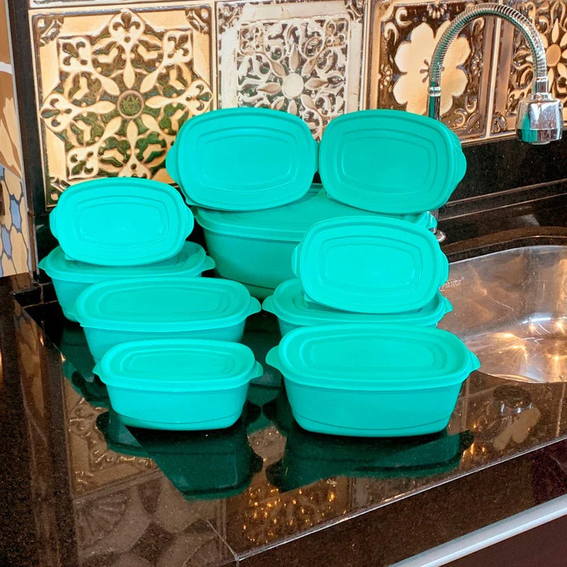 Pote com Tampa Kit 10 Peças - Tiffany