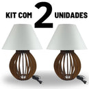 Abajur Design Com Cúpula de Mesa - 2 Peças