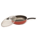 Frigideira Wok Antiaderente 32cm Com Tampa de Vidro