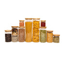 Potes de Vidro com Tampa de Bambu Oikos -  11 Pçs