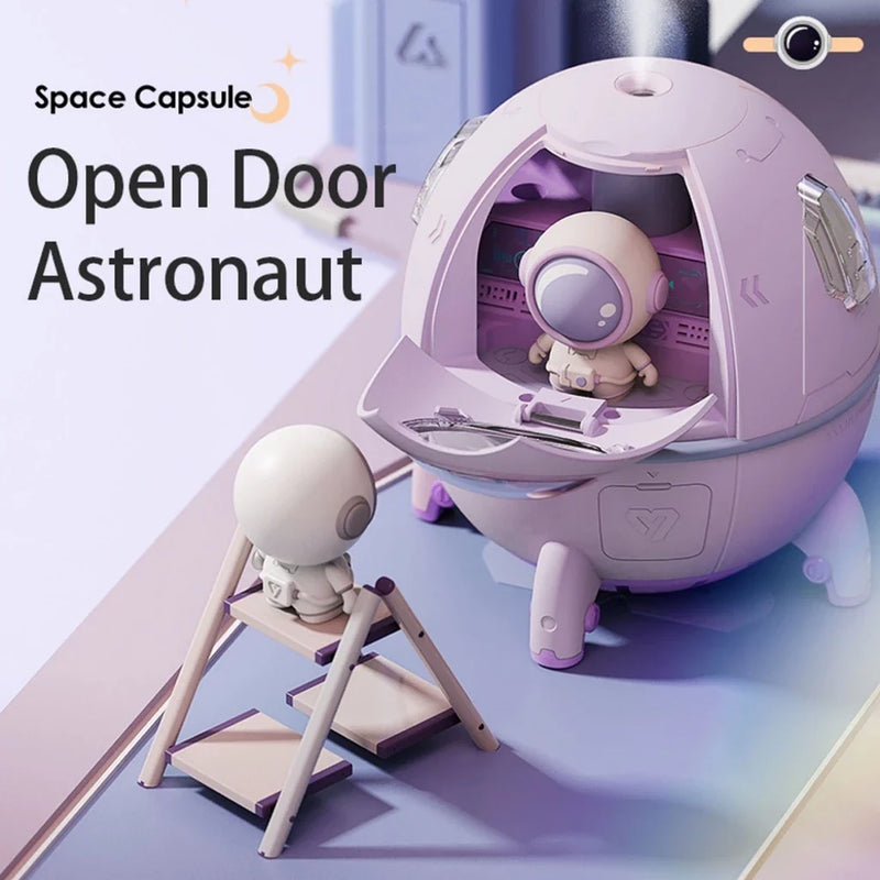 Umidificador de Ar Astronauta Luz LED Colorida Névoa USB