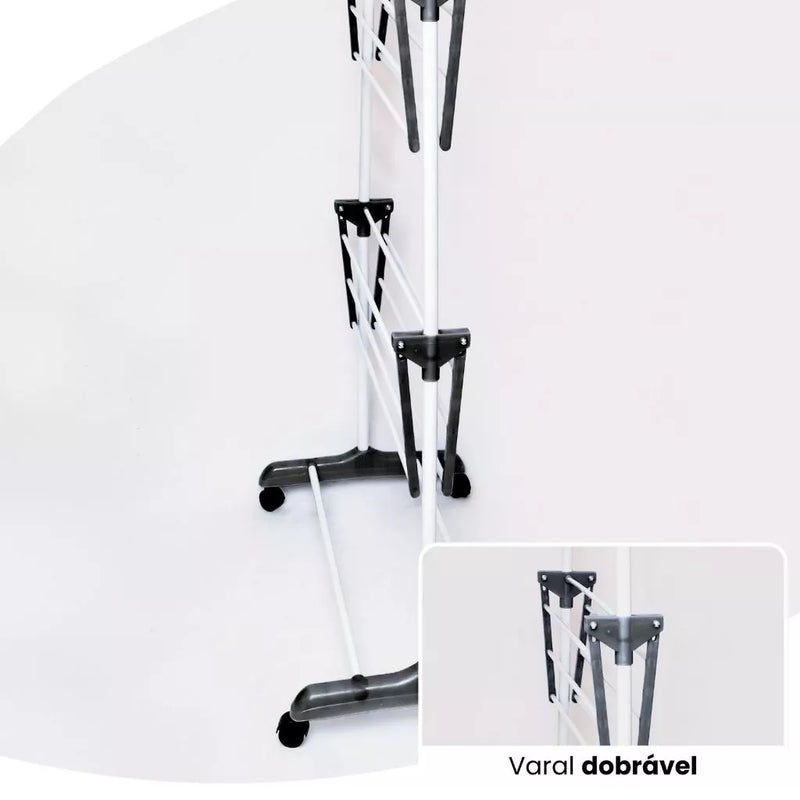 Varal de Chão 3 Andares Portátil